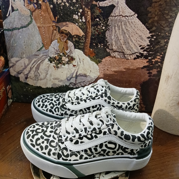 VANS 🛹Stacked Platform Blue,👟🐆Cheetah,Trendy SLIP Resistant. - Picture 4 of 16